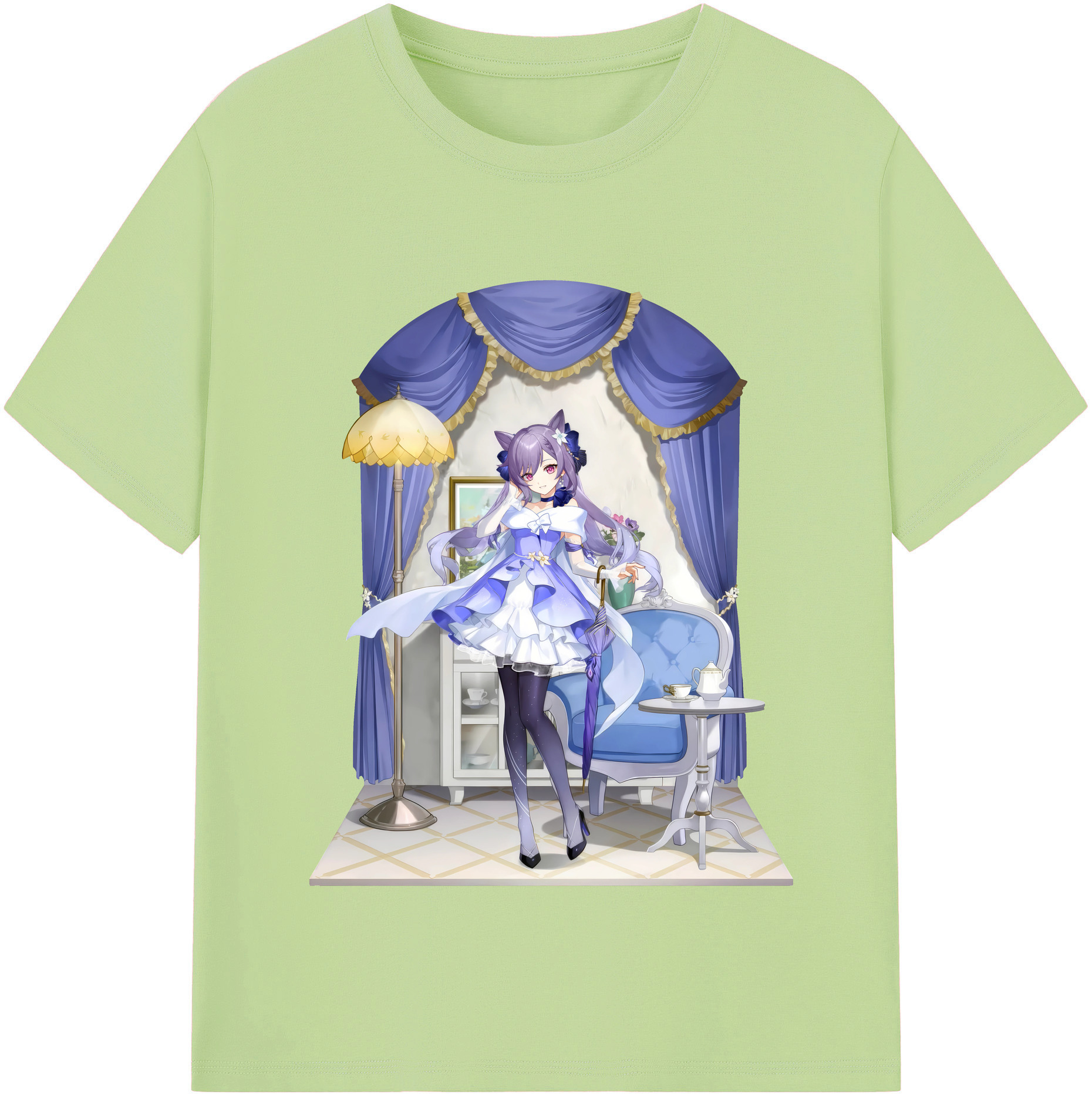 げんし神 刻晴 こくせい genshin Kokusei 綿100％半袖Tシャツ（フロントプリント）